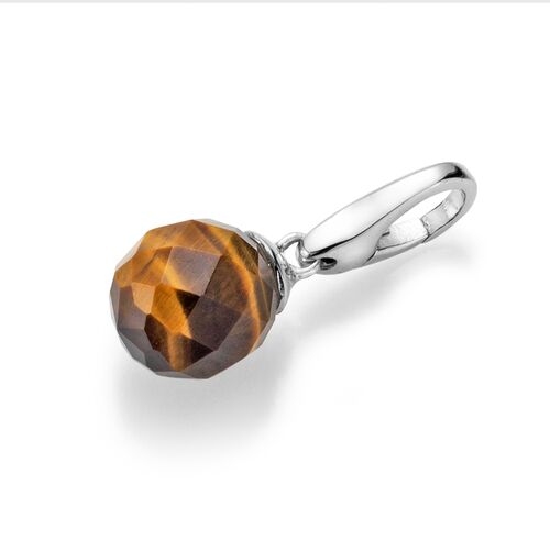 Giorgio Martello Milano Charm Tigerauge Kugel Mit Symbolkraft, Braun, Onesize