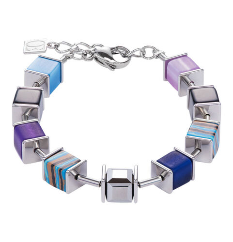 Coeur De Lion Armband 4747/30-0708, Blau/lila, 20 Cm