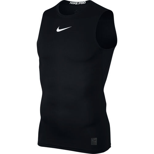 Nike M NP TOP SL COMP, 10 | SZKOLENIE MCZYZN | MCZYZNA | TOP BEZ RKAWW | CZARNY / BIAY / BIAY | XL