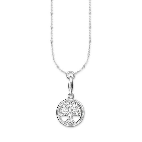 THOMAS SABO Charm-Kette Lebensbaum 925er Sterlingsilber; 750er Gelbgold Und Rosgold Vergoldung, Silber, L45v