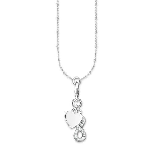 THOMAS SABO Charm-Kette Herz Mit Infinity 925er Sterlingsilber; 750er Gelbgold Und Rosgold Vergoldung, Silber, L45v