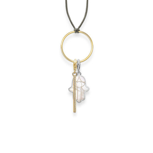 THOMAS SABO Charm-Halskette Little Secret Mit Anhnger 925er Sterlingsilber; 750er Gelbgold Vergoldung, Silber, L80v