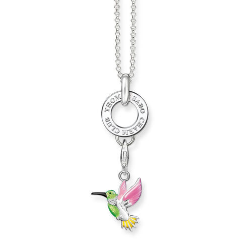 THOMAS SABO Charm-Kette Bunter Kolibri 925er Sterlingsilber, Silber, L