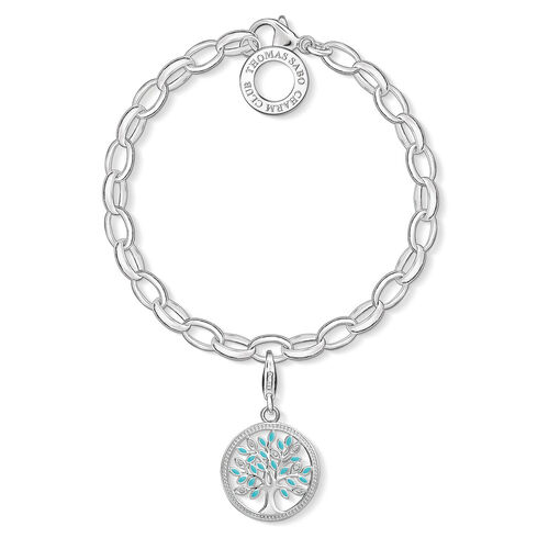 THOMAS SABO Charm-Armband Tree of Love 925er Sterlingsilber; 750er Gelbgold Und Rosgold Vergoldung, Silber, L