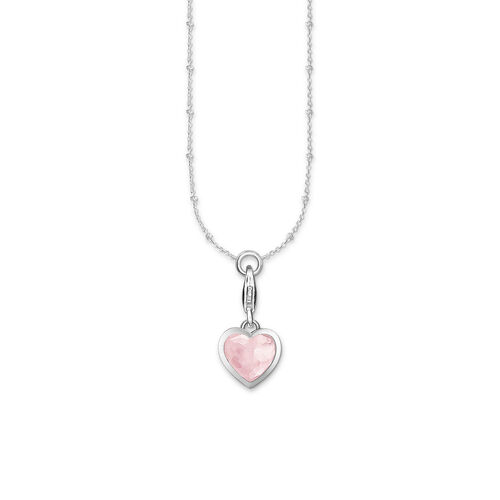 THOMAS SABO Charm-Kette Rosa Herz 925er Sterlingsilber; 750er Gelbgold Und Rosgold Vergoldung, Silber, L45v