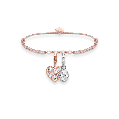 THOMAS SABO Charm-Armband Little Secret Mit Anhnger 925er Sterlingsilber; 750er Rosgold Vergoldung, Ros, L20v
