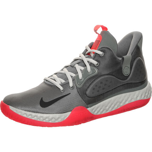 Nike Performance KD Trey 5 VII Basketballschuh, Grau / Korall, 11 US - 45 EU 10 UK