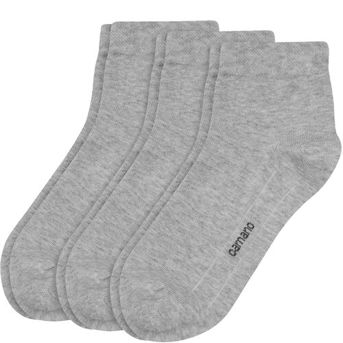 Camano Kurzsocken, Uni, Logo, Fr Damen, 9300 LIGHT GREY, 35/38, Grau, 35-38