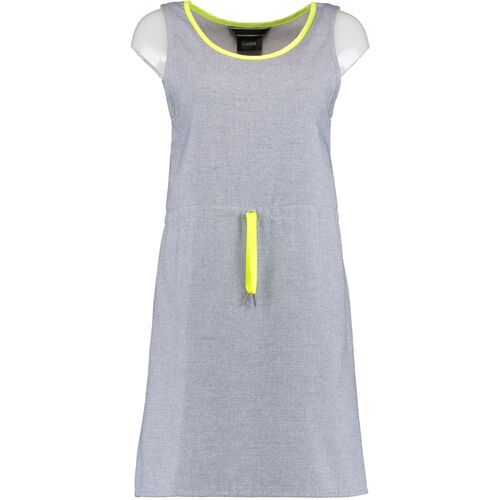 Caw Strandkleider Damen Strandkleid 9306 Blau-gelb - 15, Blau, L