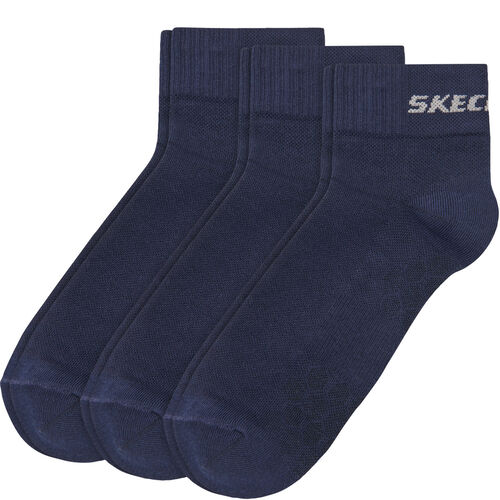 Skechers Kurz-Socken, 3er-Pack, Uni, Label-Print, Fr Damen, 5999 Navy, 35-38, 35-38