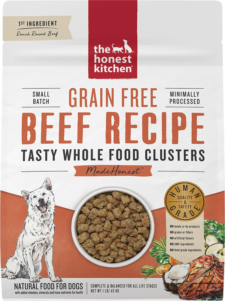 The Honest Kitchen Grain Free Beef Recipe Whole Food Clusters Dry Dog Food - 5 Lb Bag