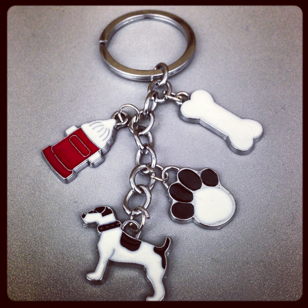 Petflow Silver Dog Charm KeyChain - Charm Keychain