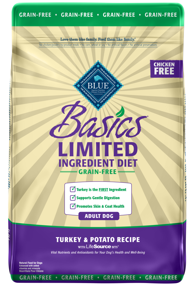 Blue Buffalo Basics Grain Free Adult Turkey & Potato Dry Dog Food - 48 Lb Bag (2 X 24 Lb Bag)