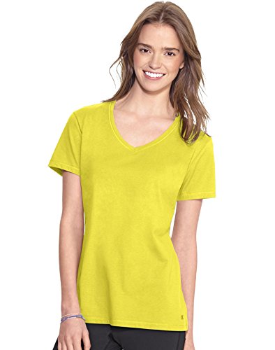 Champion 8875 Womens Jersey V-Neck Tee Large Sun thumbnail