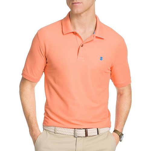 IZOD Mens Light Advantage Performance Polo Shirt-XX-Large,SOUR ORANGE