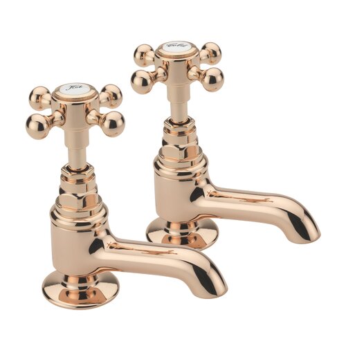 Allora Pillar Tap Tre Mercati Finish/Colour: Rose Gold