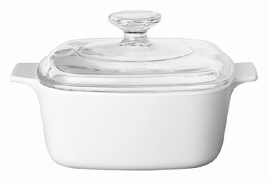 Pyroceram Square Casserole Corningware Size: 9.75cm H X 21.5cm W X 21.5cm D