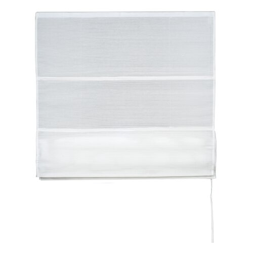 Roman Blind Madura Size: 60cm W X 220cm L, Finish: White