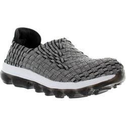 Women's Bernie Mev Gummies Gem Slip-on Sneaker Pewter Black Reflective Stretch Nylon