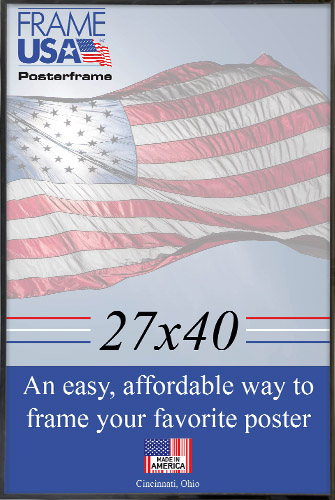 27x40 Black Hardboard Posterframe