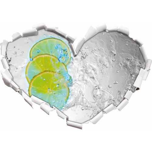 Sour Lemon Slices in Water Wall Sticker East Urban Home Size: 43.5cm H X 62cm W X 0.02cm D