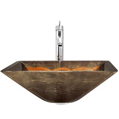 MR Direct 638 Vessel Sink Ensemble with a Chrome Finish 718 Faucet  Pop-up Drain  and Sink Ring.