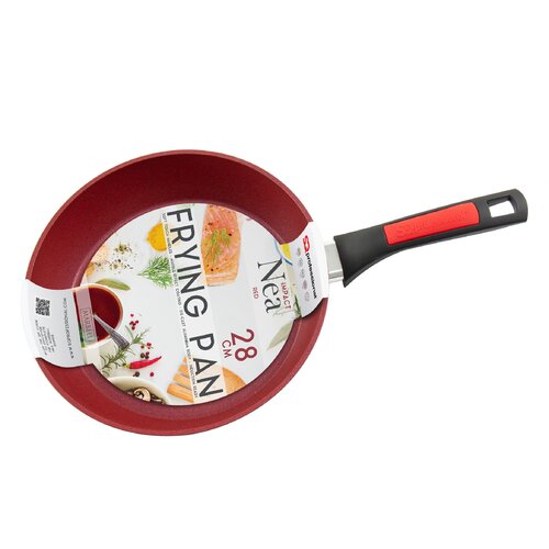 Nea Non-Stick Frying Pan SQProfessionalLtd Colour: Red, Size: 48 Cm