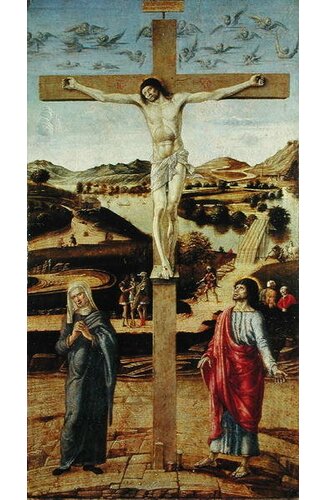 The Crucifixion, C.1455 by Giovanni Bellini Art Print on Canvas East Urban Home Size: Medium