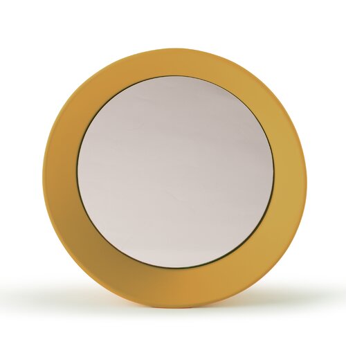 Girotondo Mirror Atipico Size: 60 Cm H X 60 Cm W X 11 Cm D, Finish: Curry