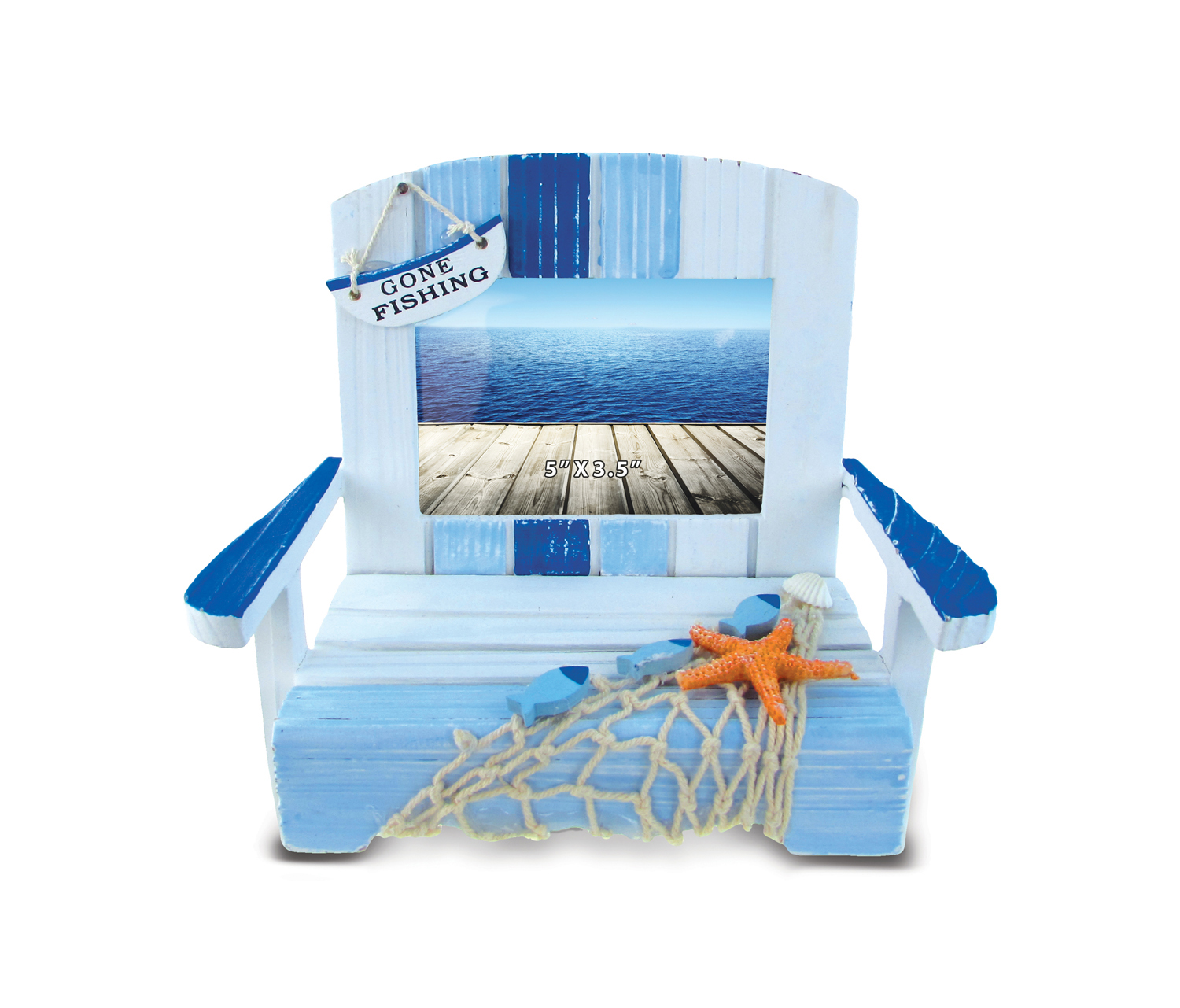 Puzzled 5  X 3.5  Wood Wall Mounted Frames  Blue