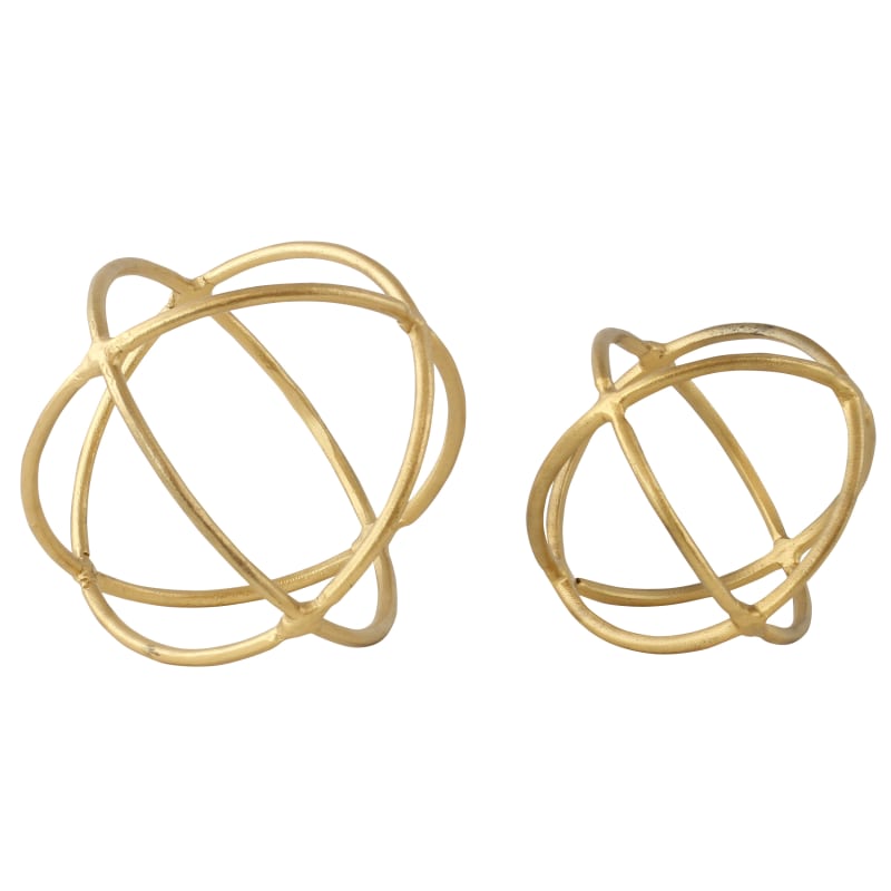 Strada Gold Orbs (Set of 2)