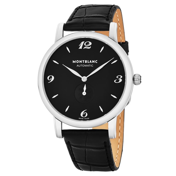 MONTBLANC Star Classique Acier 39MM Automatic BLK Leather Watch 107072