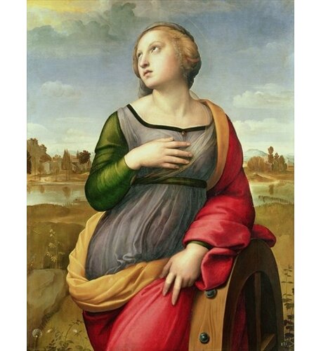 St. Catherine of Alexandria, 1507-8 by Raphael Art Print East Urban Home Size: Small