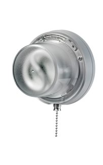 Leviton 9862-PC Compact Fluorescent Lampholder  with Pull Chain Switch  13W CFL Bulb and Thermoplastic Lamp Guard  White