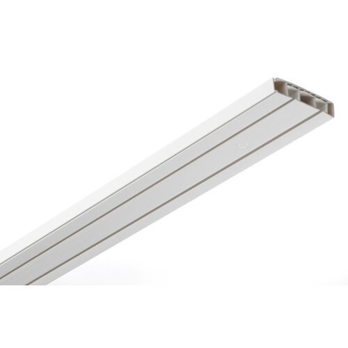 Gardinia 2-Track Curtain Rod, White, (120 X 3.75 X 1.5 Cm) X 3