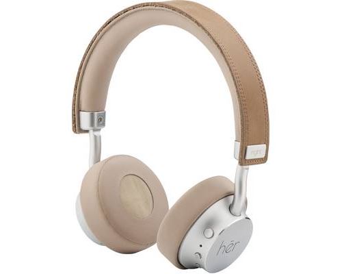 HER HER41-10001 HF8 on-ear Headset Bluetooth Beige Silver Volume C