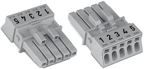 WAGO 890-245 Netz-Steckverbinder 890 Buchse Gesamtpolzahl: 5 16 a Grau 50 St.