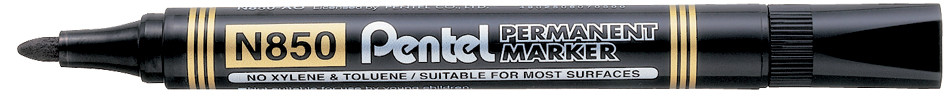 Pentel N850 Permanent Marker - Bullet Tip Black