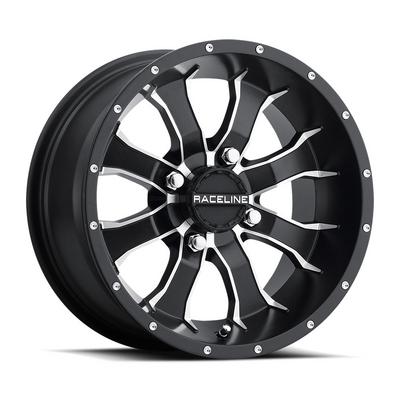 15x7 Raceline A77 Mamba UTV Satin Black with Machined Spokes Wheel 4x137 (10mm)