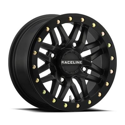 15x7 Raceline A91B Ryno UTV Beadlock Black with Black Ring Wheel 4x137 (10mm)
