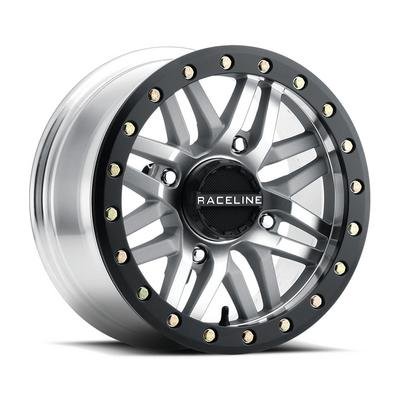 15x10 Raceline A91MA Ryno UTV Beadlock Black Machined as Cast Wheel 4x156 (0mm)