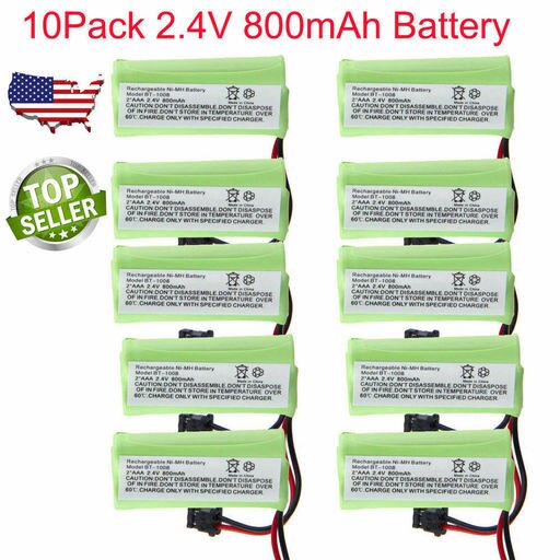 10x Cordless Battery for Uniden BT-1021 BT-1025 BT1021 BT1025 CPH-515B BT1002 US