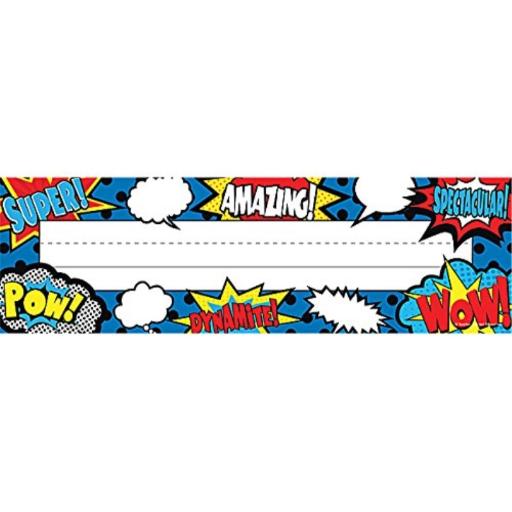 Teacher Created Resources Superhero Flat Name Plates (5588)