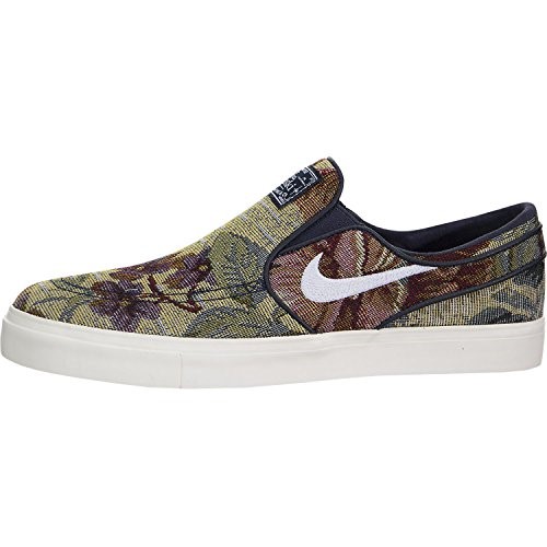 Nike Men's Zoom Janoski Slip Cnvs Prm Multi-Color/White/Ivory Skate Shoe 10 Men US