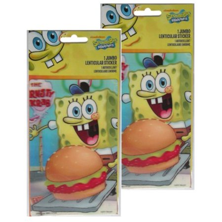 Sponge Bob Sticker Jumbo Lenticular 48953 (2 Pack) # 6387584-2pk