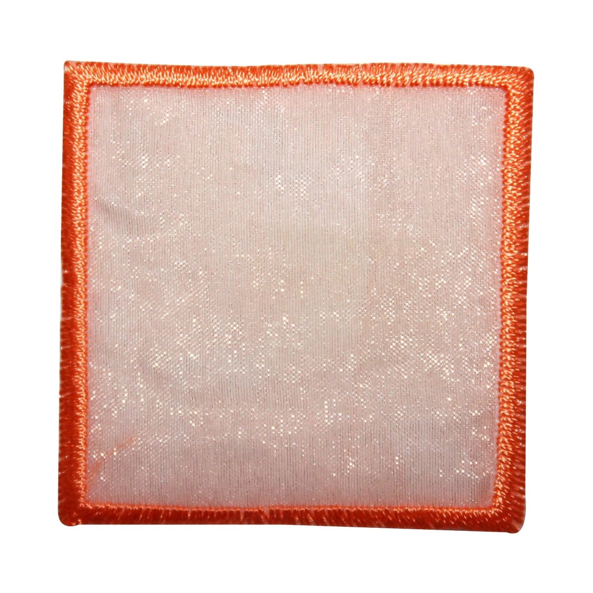ID 8835 Orange Lace Square Patch Badge Shape Cover Embroidered Iron on Applique