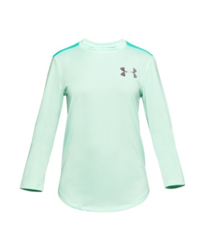 Junior's Girl's HeatGear Armour Top, Mint, Size XL | Under Armour
