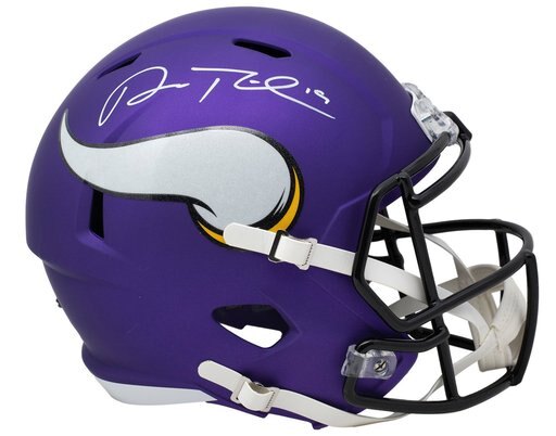 Adam Thielen Signed Full Size Purple Vikings Speed Replica Helmet BAS