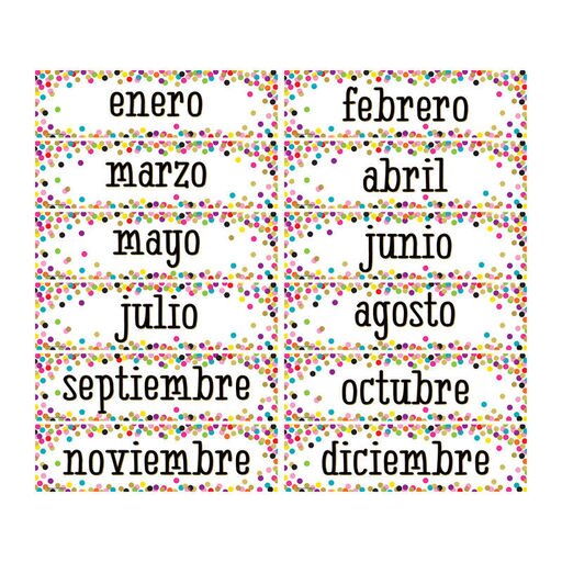 Teacher Created Resources Confetti Spanish Monthly Headliners 5325