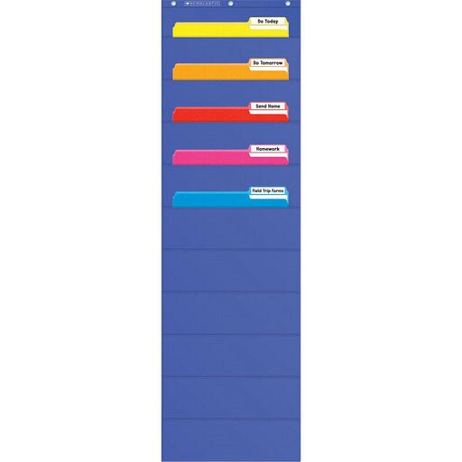 Scholastic Teaching Resources File Organizer Pocket Chart Gr K-5 5104